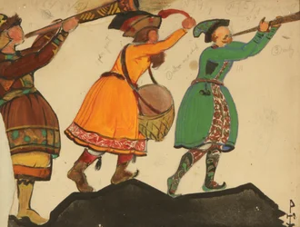 Kostymdesign för operan Snow Maiden av N. Rimsky-Korsakov, 1919