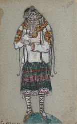 Flickan. Kostymdesign för baletten The Rite of Spring Le Sacre du Printemps av I. Stravinsky, 1912