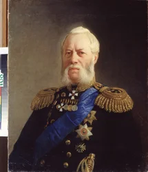 ""Porträtt av amiral Alexander Panfilov (1808-1874)"" Målning av Nikolai Nikolayevich Ge (gay) (1831-1894) 1871 State Central Navy Museum Saint Petersburg