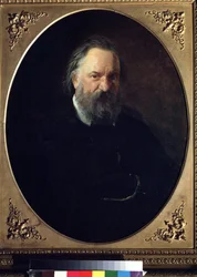 ""Porträtt av författaren Alexander Herzen (Alexandre Hertzen) (1812-1870)"" Målning av Nikolai Nikolayevich Ge (Gay) (1831-1894) 1867 State Tretyakov Gallery, Moskva