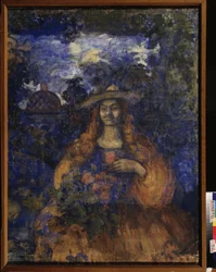 Projekt för operan ""Carmen"" av Georges Bizet (1838-1875). Verk av Nikolaj Nikolajevitj Sapunov (Sapunov) (1880-1912), tempera på duk, omkring 1905. Rysk konst, 1900-tal, symbolik. Kazakstans statliga konstmuseum, Almaty (Kazakstan).