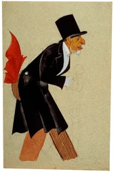 Kostymdesign för pjäsen "Jungfruskogen" av Ernst Toller, 1924.