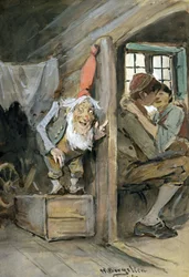 Be Lurking (akvarell på papper)