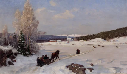 Slädetur till kyrkan