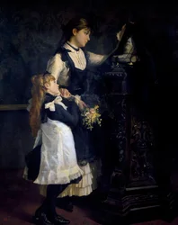Föräldralösa, målning av Nino Carnevali (1849-efter 1912)