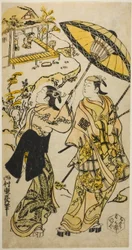 Porträttet av skådespelare i Ogura Cottage