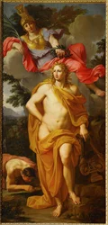 Apollo krönt av Minerva ...