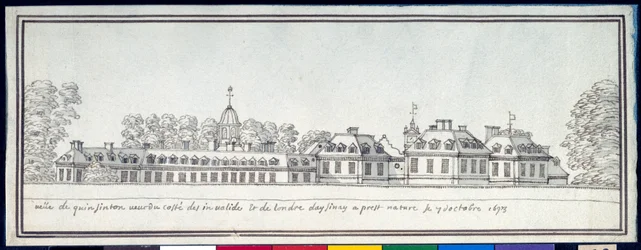 Kensington Palace, 7 oktober 1693 (penna och bläck med tvätt på papper)