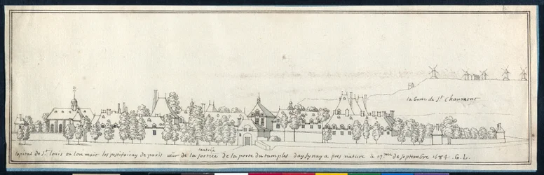 Kartusianerna i Palais de Luxembourg (penna och bläck på papper)