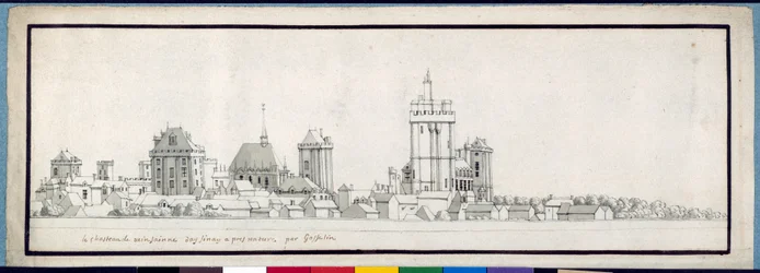 Chateau de Vincennes (penna och bläck med tvätt på papper)