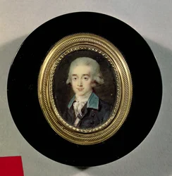 Porträtt miniatyr av greve Hans Axel von Fersen (1755-1810)