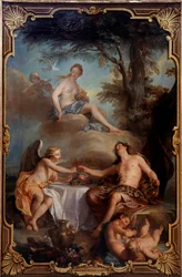 Venus, Bacchus och kärlek. Målning av Nicolas Coypel (1690-1734)