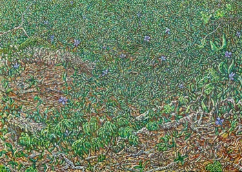 Enzilbett, 2023 (olja på linne)