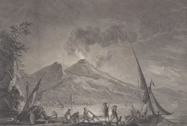Utsikt över Vesuvius som det var 1757, 1762.