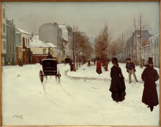 Boulevard de Clichy i snö