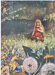 Maybells and the Flowers: "Nu vet jag att fler kan stanna hemma, majklockorna kallar mig så (färg litho)