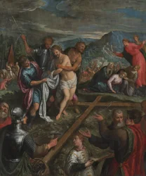 Förberedelse för korsfästelsen, ca 1600 (olja på koppar)