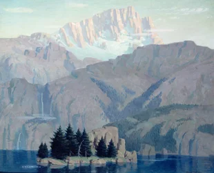 Foretelling the Sun, c.1920 (olja ombord)