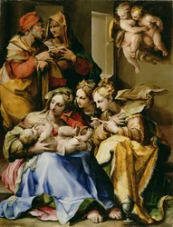 Helig familj med heliga Anne, Katarina av Alexandria och Maria Magdalena, ca 1560-9