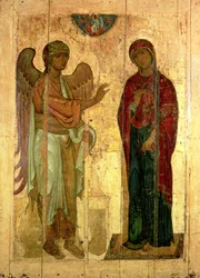 The Ustiug Annunciation, c.1130-40 (tempera på panel)