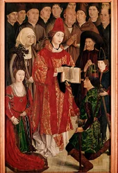 Sankt Vincents polyptyk: Infantepanelen med Henrik Sjöfararen och den portugisiska kungafamiljen, omkring 1469