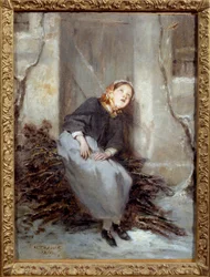 Träbäraren Målning av Octave Tassaert (1800-1874) 1855 Caen, Museum of Fine Arts