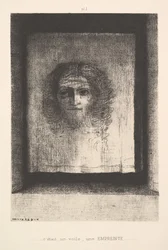 En slöja, en tryckt bild, 1891.