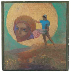 Figur som bär ett bevingat huvud (Icarus fall)