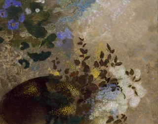 Blommor i en svart vas, c.1909-10