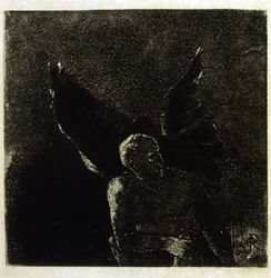 Illustration av Odilon Redon till "Les Fleurs du Mal" av Baudelaire. 1891.