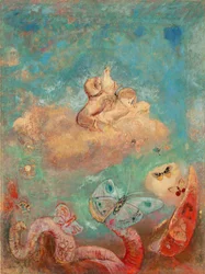 Apollos vagn. Målning av Odilon Redon (1840-1916), olja på duk, omkring 1912. Fransk konst, 1900-tal, symbolik, nabis. Museum of Modern Art, New York (USA).