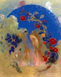 Profil under en båge - Odilon Redon (1840-1916). Pastell på papper, ca 1905. Mått: 67,6 x 53,8 cm. Privat samling