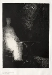 The Haunted House: Jag fortsatte att stirra på stolen och trodde att jag såg en blekblå..., 1896.