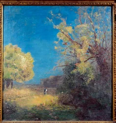 Vägen har peyrelebade. Målning av Odilon Redon (1840-1916)