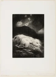When Life Was Awakening in the Depths of Obscure Matter, tallrik 1 av 8 från "Les Origines"