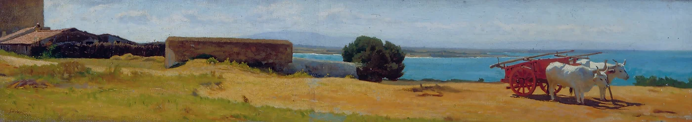 Röd vagn i Castiglioncello