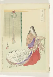 Heian vaktmästare Jämförelser mellan skönheter och blommor (serietitel) Bijin hana kurabe (serietitel på objekt)