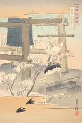 Munk som ringer i en klocka: bilder av japanska blommor
