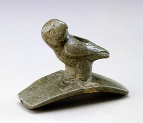 Pipa för falken, 200 f.Kr.-100 e.Kr. (pipestone och flodpärla)
