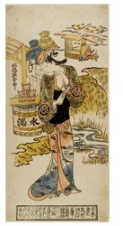 En kabuki-skådespelare i kvinnlig karaktär (onnagata)