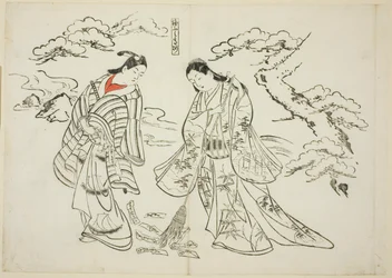 Sleeve-Letter Takasago (Sodefumi Takasago), nr 2 ur en serie om 12 tryck föreställande parodier på pjäser