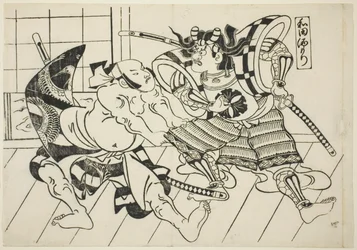 Wadas bankett (Wada sakamori), från serien "Famous Scenes from Japanese Puppet Plays (Yamato irotake)"
