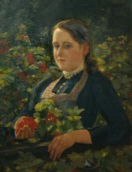 Röda vinbär (olja på duk)