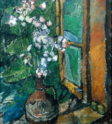 Kanna med blommor