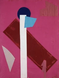 Universal War: Collage av Olga Rosanova, januari 1916