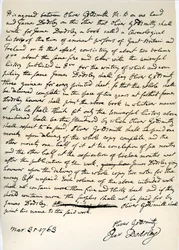 Avtal av Oliver Goldsmith att skriva för James Dodsley, 31 mars 1763.