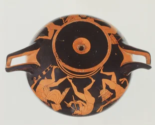Attic Rödfigur kylix, 500-450 f.Kr. (keramik)