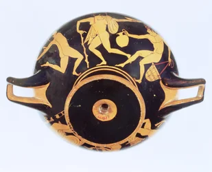 Attic Rödfigur kylix, 500-480 f.Kr. (keramik)