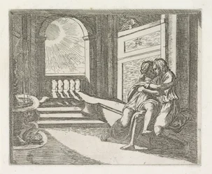 Abimelek ser Isak smeka Rebecka Målningar i Rafaels loggia (serietitel)