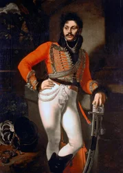 Porträtt av livräddaren överste E.V.Davydov